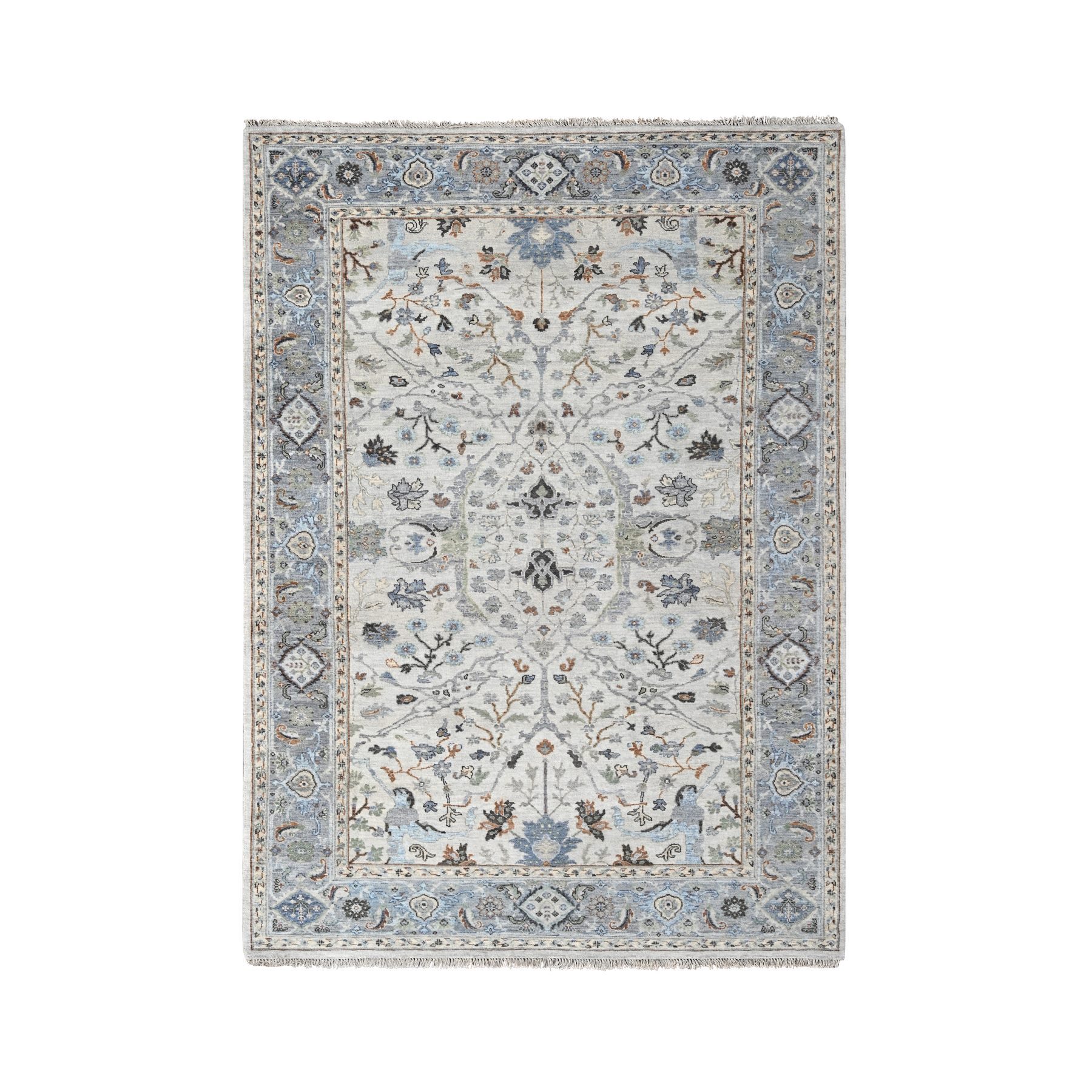 Transitional Wool Hand-Knotted Area Rug 5'10